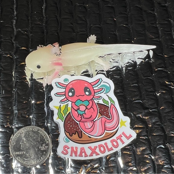 SNACKSalotl Axolotl Crazy Trending WaterProof Single Decor Accent Sticker - Picture 4 of 5
